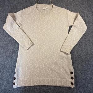 Fat Face Women's Beige Long Sleeve Knit Dress #1168